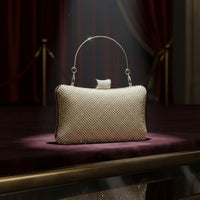 Rhinestone Evening Clutch Dazzling Rhinestone Clutch Hard Case for Formal Event
