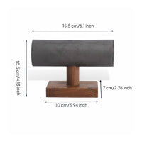 Walnut Bracelet Display Rack Tabletop Wooden Jewelry Display Stand Sturdy