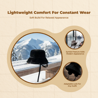 Wide Brim Winter Hat Unisex Slouch Soft Lined Snug for Ice