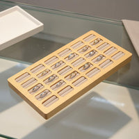 Wooden Jewelry Tray Multi-Slot Design Band Holder for Shop Owners