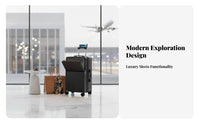 20 Inch Carry-on Suitcase Side Hook Carry-on Luggage Integrated Phone Stand
