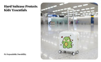 Built-in Combination Lock Cartoon Print Trolley Case Character Themed children's Suitcase Extendable Handle Rolling Bag Hard-Shell Exterior for Students, Young Travelers, School Trips, Vacation, Vacations, Sleepovers