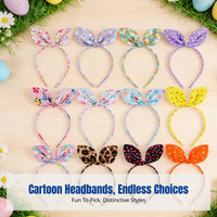 Kids Cartoon Bunny Ear Headband, Easter Ribbon Hair Clip, Sweet Design, Random Pattern