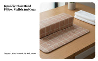 Waterproof Plaid Nail Art Pillow Wear-Resistant Manicure Hand Pillow Easy to Clean for Salon Clients, Women, Beauty Parlor, Home, Travel
