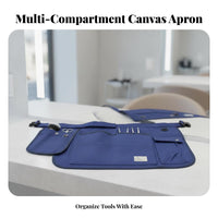 Multi-Pocket Work Apron Gender-Neutral Design Multi-Pocket Utility Apron