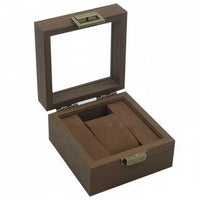 Vintage Watch Display Box Sturdy Wood Construction Wooden Watch Box Cushioned Wristwatch Holder Dustproof Particle-Resistant