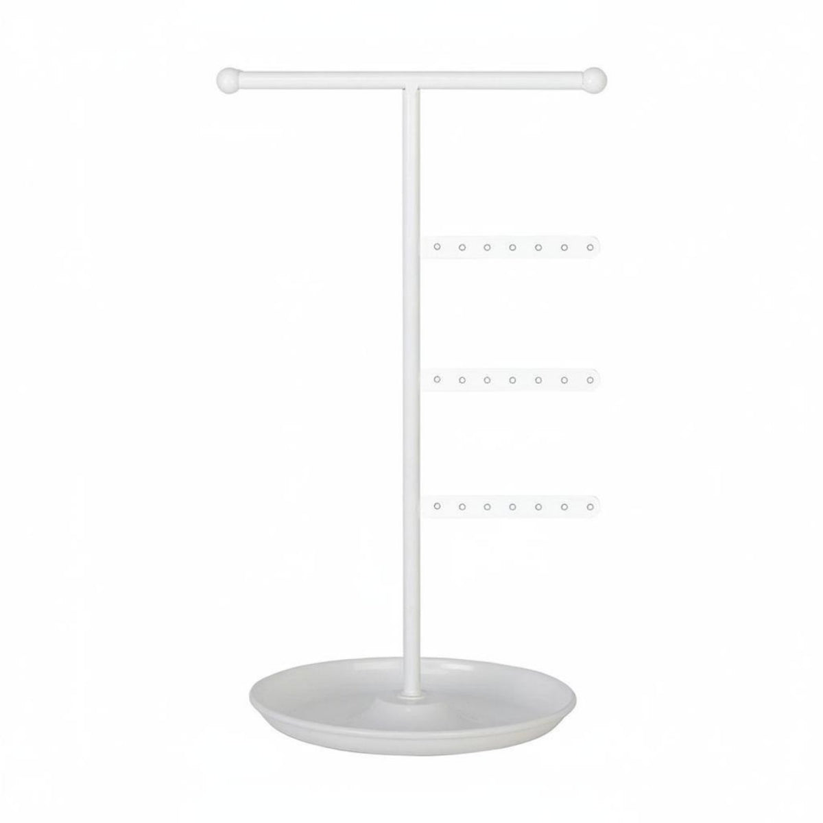 T-Shaped Jewelry Stand with Tray Multi-Functional Storage for Dresser, Women