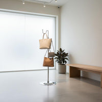 Handbag Display Stand Strong Load-Bearing Capacity Metal Bag Hanger Stand Countertop Handbag Holder Easy Assembly