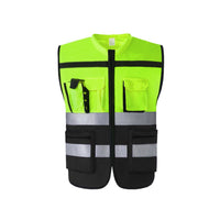 Reflective Safety Vest 360° Reflectivity High-Visibility Construction Vest Fastener Ed Reflective Gilet All-Gender Fit