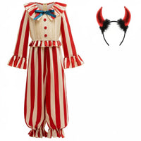 Horror Movie Clown Cosplay Complete Outfit Set Girls Clown Jumpsuit Realistic