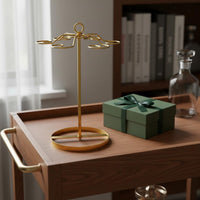 Golden Deer Wine Glass Rack Space Saving Rotating Wine Glass Holder