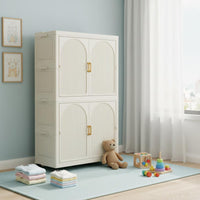 Multi-Tier Plastic Closet Large Capacity Stackable Storage Drawers for Playroom