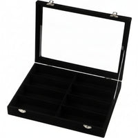 8 Slot Eyeglasses Box Divided Compartments Glasses Storage Holder