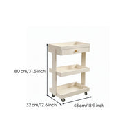 Salon Cart with Drawers 3-Tier Beauty Salon Cart Mobile for Salons