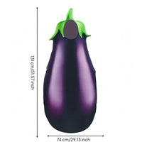 Violet Eggplant Costume Green Leafy Top Eggplant Costume Adult One-Size