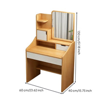Makeup Vanity with Storage Space Saving Design for Small Apartment, Women, Teens