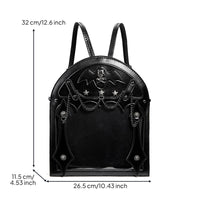 Ita Backpack with Transparent Panel Clear Window Gothic Backpack Wing-Shaped-Wing Bag Skull for Cosplayers, Teens, Cosplay, Everyday Wear