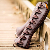 Medieval Boot Cover PU Leather Renaissance Boot Cover Metal Hardware