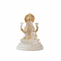 Resin Deity Figurine Seated Pose Multi-Armed Deity Statue Artistic Details