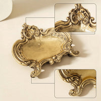 Baroque Jewelry Dish Compact Ornamental Jewelry Tray for Dresser