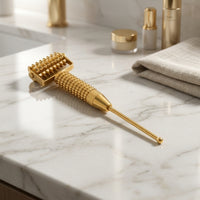 Brass Massager with Roller Textured Acupoint Pressing Tool Ergonomic