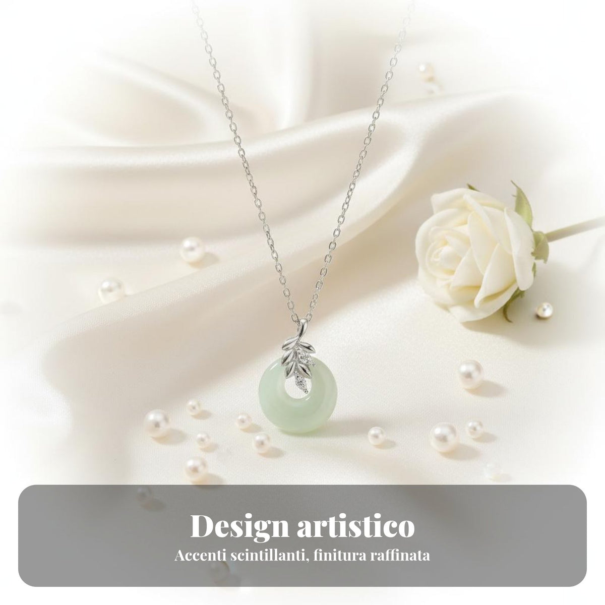Chinese Jade Peace Buckle Necklace Niche Design Chinese Jade Clavicle