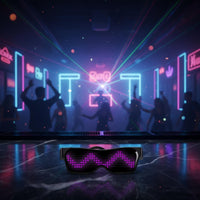 Bluetooth Glowing Glasses USB Rechargeable LED Glasses Multiple Display Modes