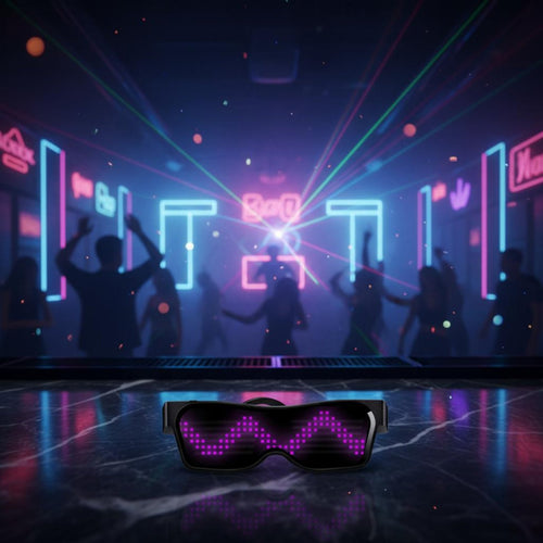 Bluetooth Glowing Glasses USB Rechargeable LED Glasses Multiple Display Modes