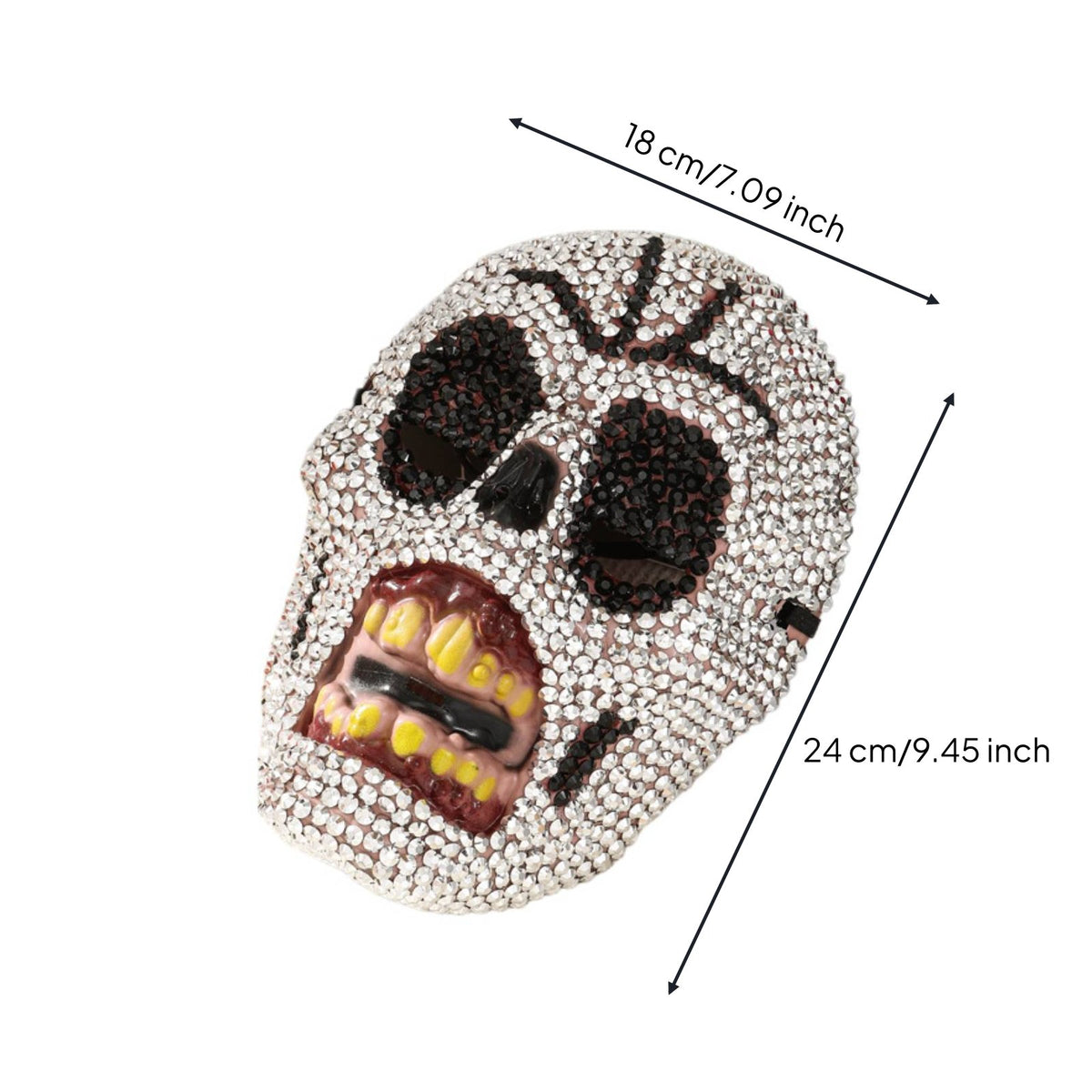 Rhinestone Skull Mask Lightweight Crystal Party Mask