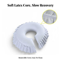 Latex Core U-Shaped Face Pillow Removable and Washable Cover U-Shaped Prone Position Pillow Easy to Clean for Beauticians, Estheticians