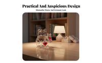 Mini Fortune Cat Jar Transparent Design Fortune Cat Piggy Bank Clear Beckoning Cat Bank Decorative Detail House Decoration