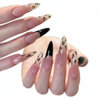 Shiny Spotted Almond Nails, Reusable, Birthday Gift