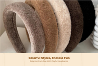 Women Plush Headbands, Soft, Non-Slip, Stylish, Everyday Use