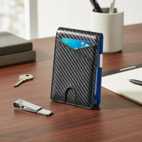 Carbon Fiber Bifold Wallet Blocking Slim Bifold Wallet Long-Lasting