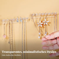 3 Pieces 8-Hole Jewelry Storage Strip Mini Size Wall Mount Jewelry Organizer