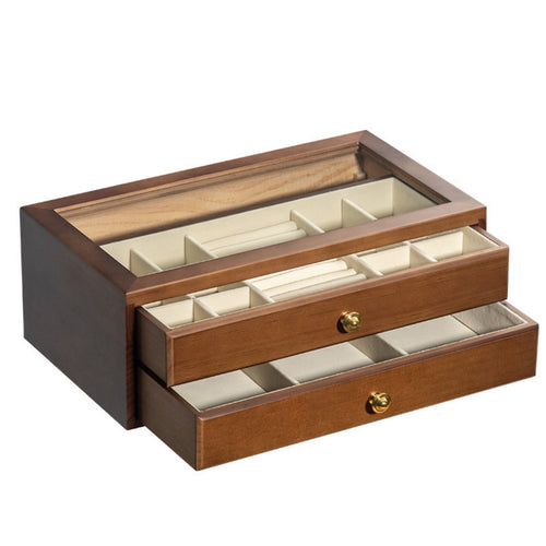 Multi Layer Jewelry Box Luxury Design Storage Velvet Lining for Vanity, Dresser