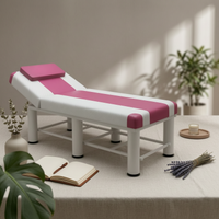 Beauty Treatment Bed Foldable Folding Massage Bed Upholstered Exam Couch Thick Padded Cushion Massage Couch Easy to Clean