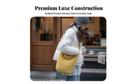 Autumn Winter Design Fuzzy Shoulder Bag Large Capacity Soft Shoulder Bag Cute for Young Adults, Teenagers, Daily Use, Casual Outings, School