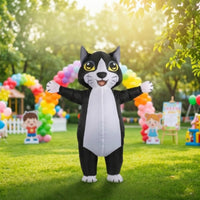 Inflatable Cat Suit Full Body Apparel Quick Inflating for Halloween, Parades