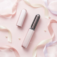 Bangs Straightener Brush Two-in-Single Use Mini Hair Straightener Comb Compact