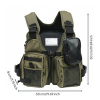 Fishing Life Vest Detachable Foam Fishing Vest with Pockets Long-Lasting