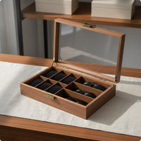 Wooden Watch Box Removable Pillows Watch Collection Box Soft Pillow Slots