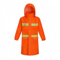 Reflective Safety Raincoat With Hood High Visibility Rain Coat Heavy Duty
