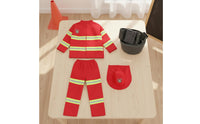 Kids Fire Control Professional Uniform With Accessories Child Firefighter Dress-up Clothes Fire Team Leader Role Play Kit