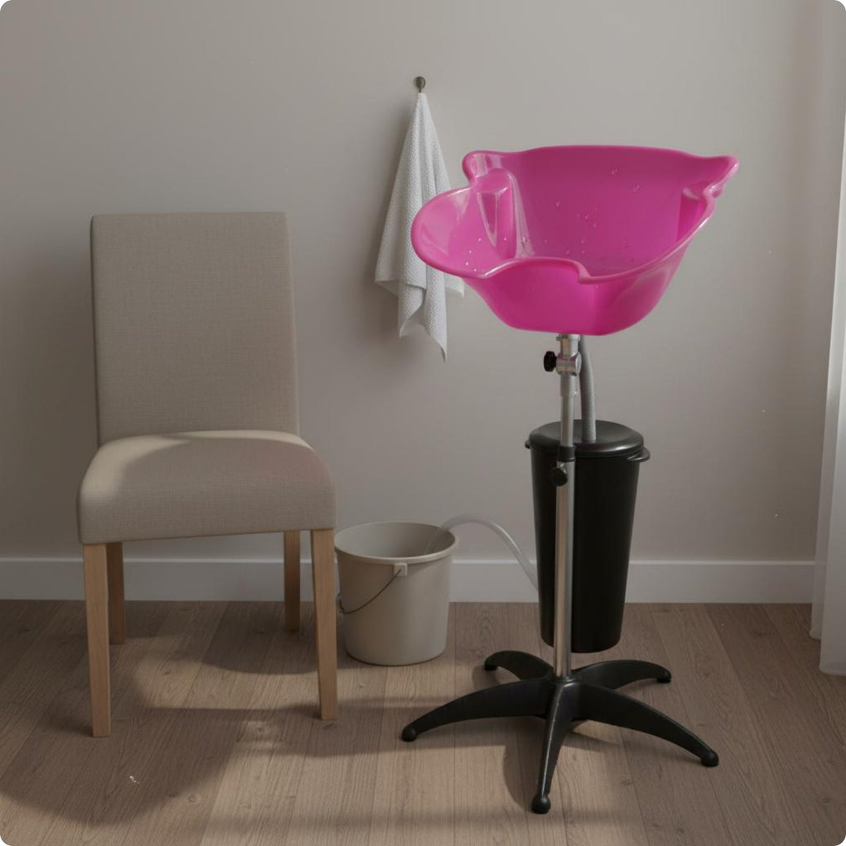 Portable Shampoo Basin Easy to Clean Standing Shampoo Basin Heat-Resistant Portable Hair Washing Sink for Barbershop