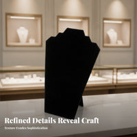 Necklace Holder Stand Rear Support No Assembly Required Velvet Jewelry Board