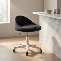 Adjustable Vanity Chair Comfortable Cushion Rolling Vanity Chair Wear-Resistant