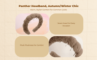 Plush Tiger Headband, Soft, Party, Autumn Outfit