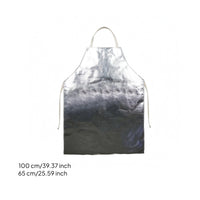 Heat-Resistant Apron Silver-Toned Fireproof Apron Heavy Duty