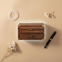 Wooden Drawer Organizer Large Capacity Retro Desktop Storage Box Desktop Apothecary Cabinet Versatile Apothecary Cabinet